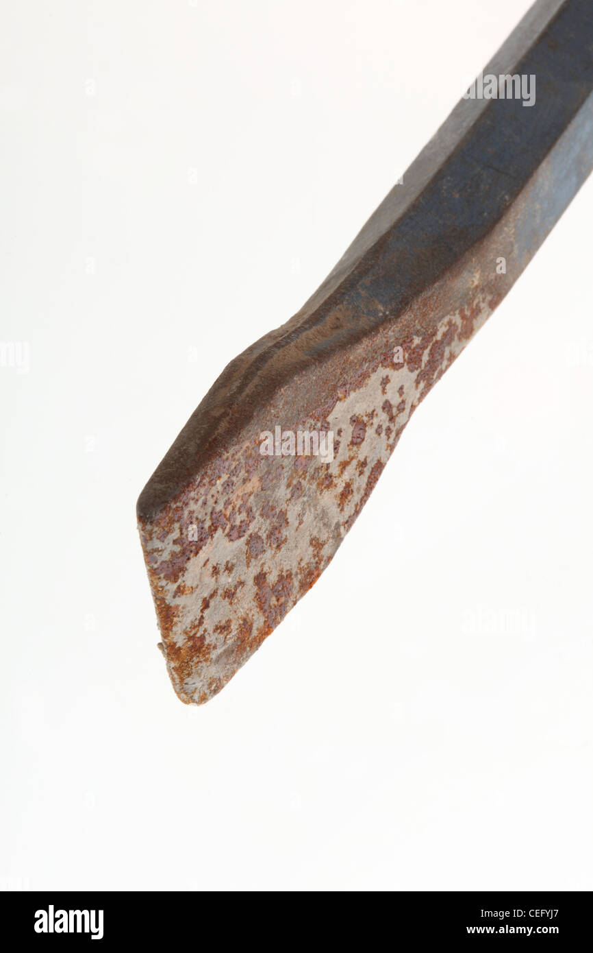 Old chisel isolated on white Stock Photo - Alamy