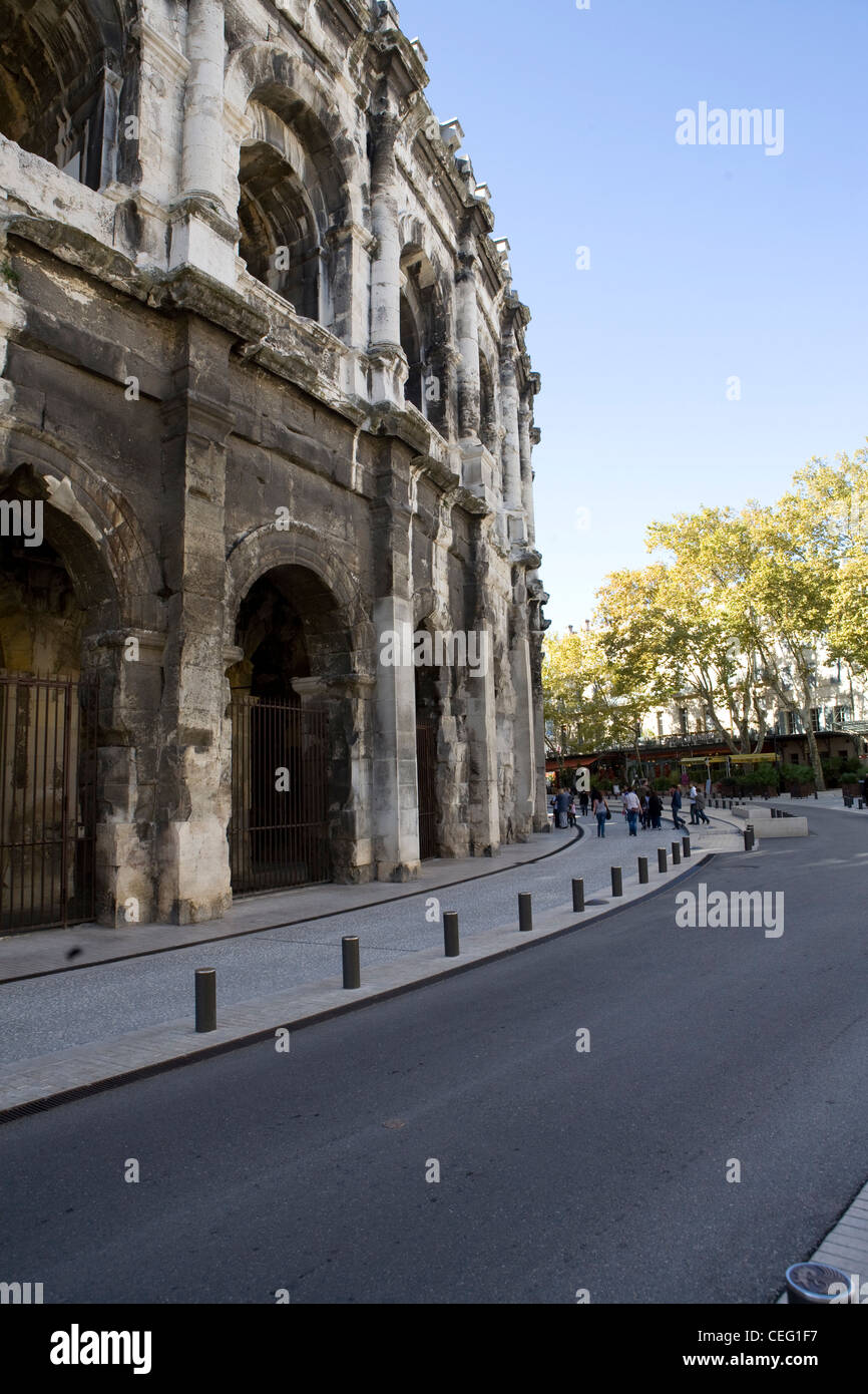 Nimes Arena, Roman Arena in the centre of Nimes, France Stock Photo