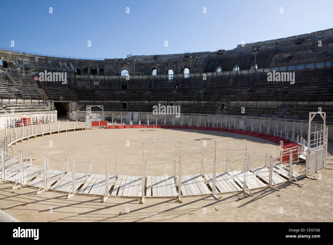 Nimes Arena, Roman Arena in the centre of Nimes, France Stock Photo