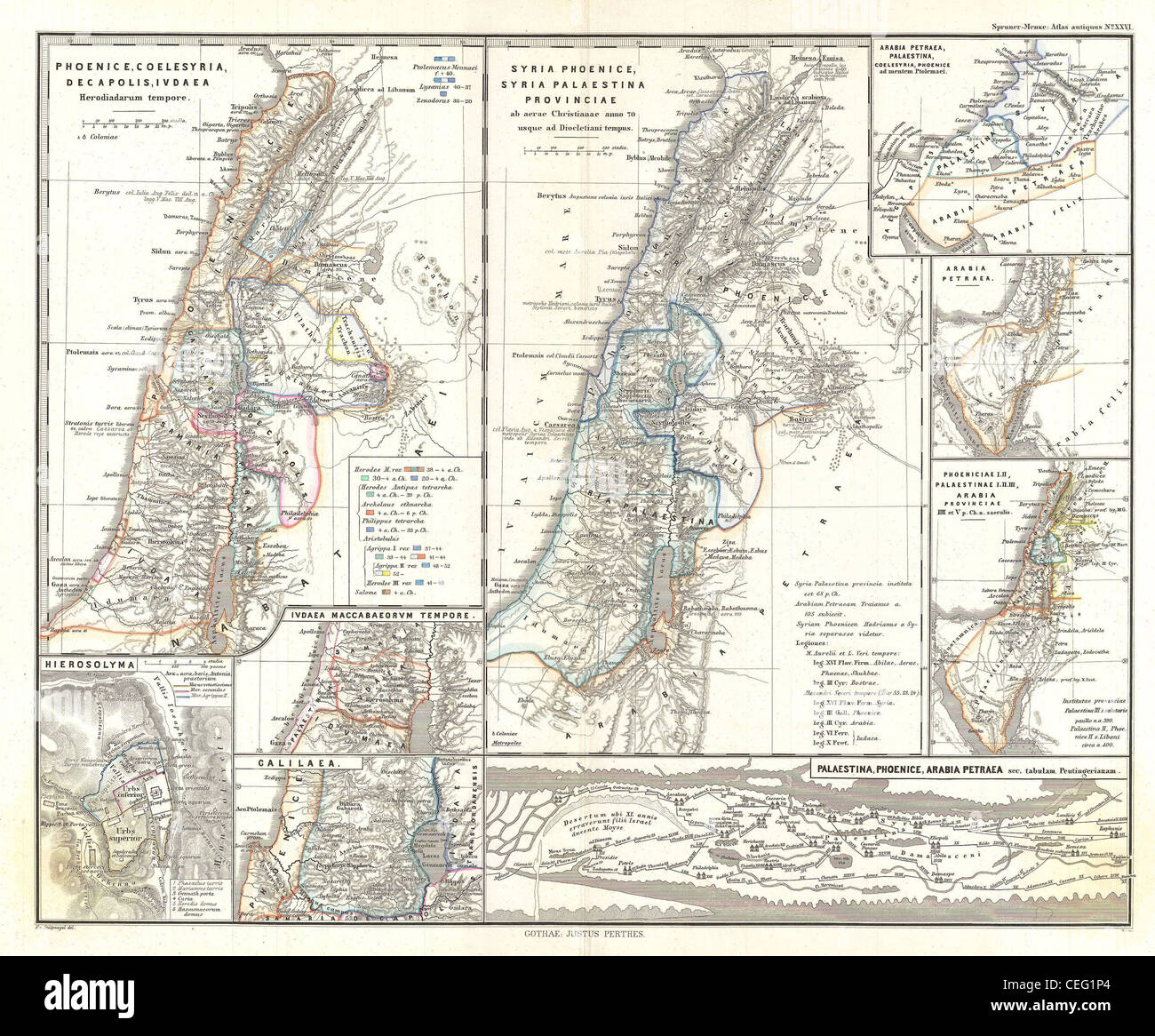 Map of the holy land hi-res stock photography and images - Alamy