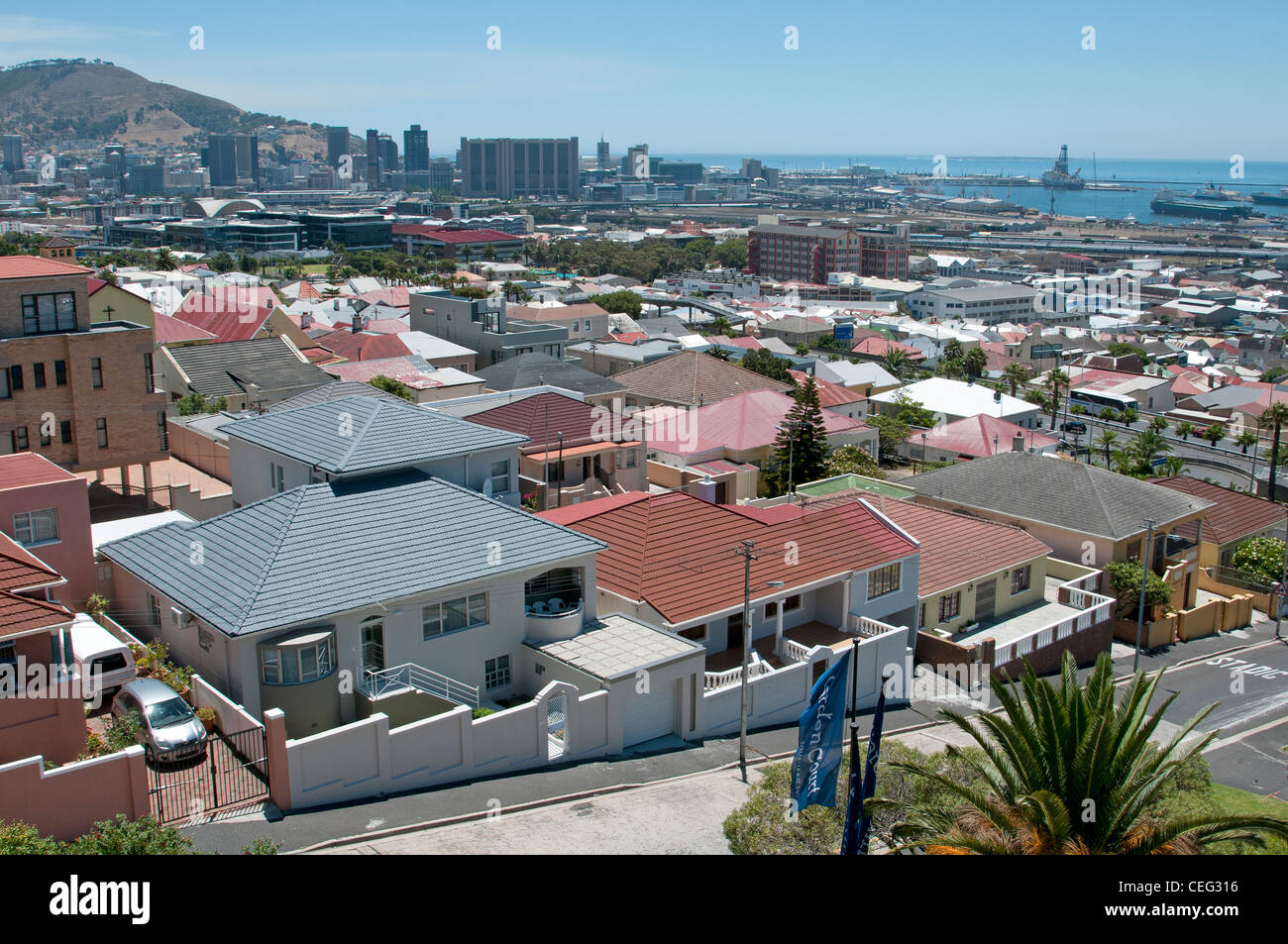 Cape Town South African suburban housing outside the city centre Stock