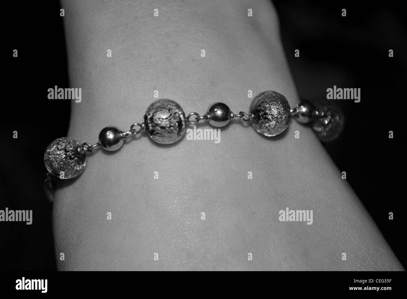 Bracelet of woman Stock Photo