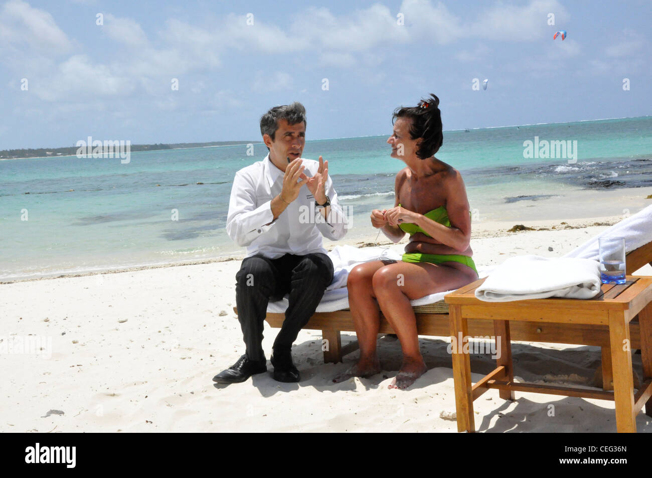 Gastronomy Luxury Service Vacations Sunshine Client Care Stock Photo