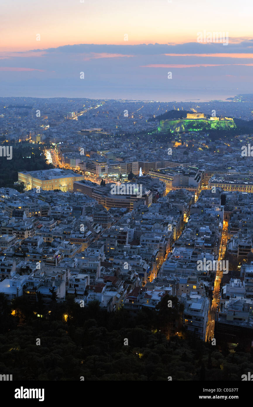 View of Athens, Greece, Europe Stock Photo