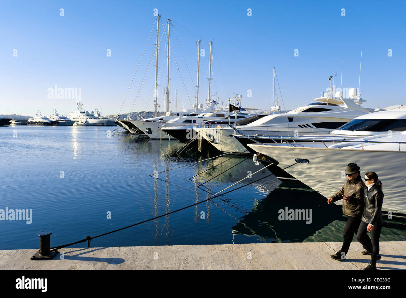 Marina in Paleo Faliro, Athens, Greece, Europe Stock Photo