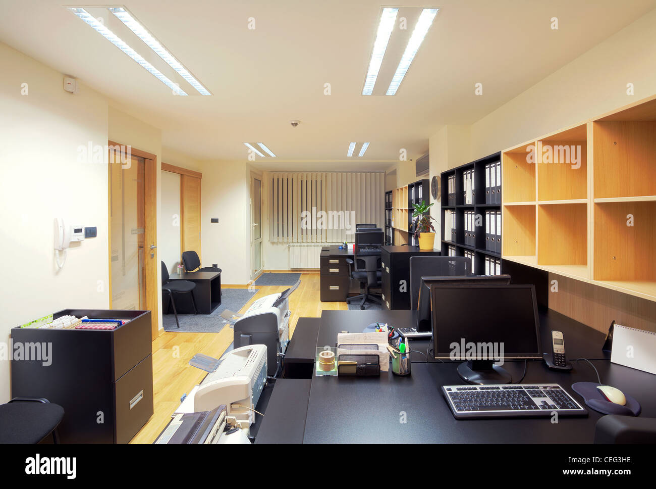 Interior of an office, modern design, simple furniture Stock Photo - Alamy