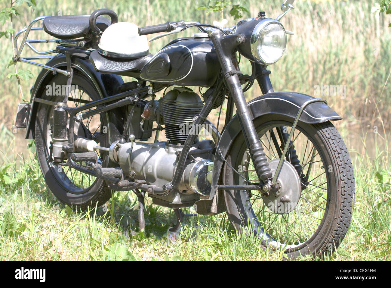 Motorcycle anno 1951 Stock Photo