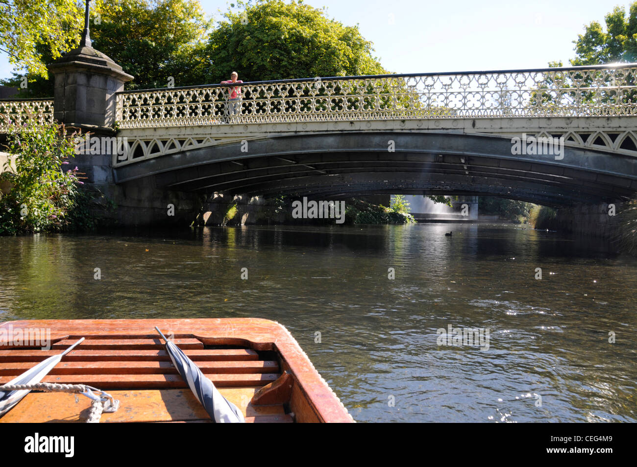 Aboard A Punt Approaching Gloucester Street Bridge On The Avon River In 