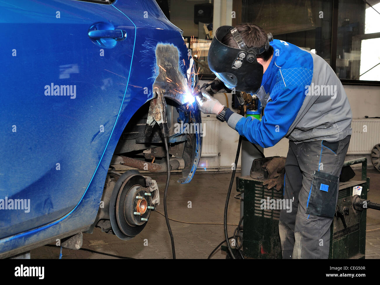 Car body repair Stock Photo Alamy