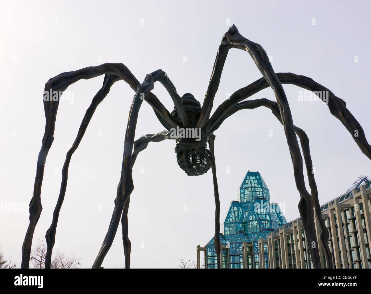 Spider sculpture in front of National Gallery of Canada, Ottawa, Canada Stock Photo