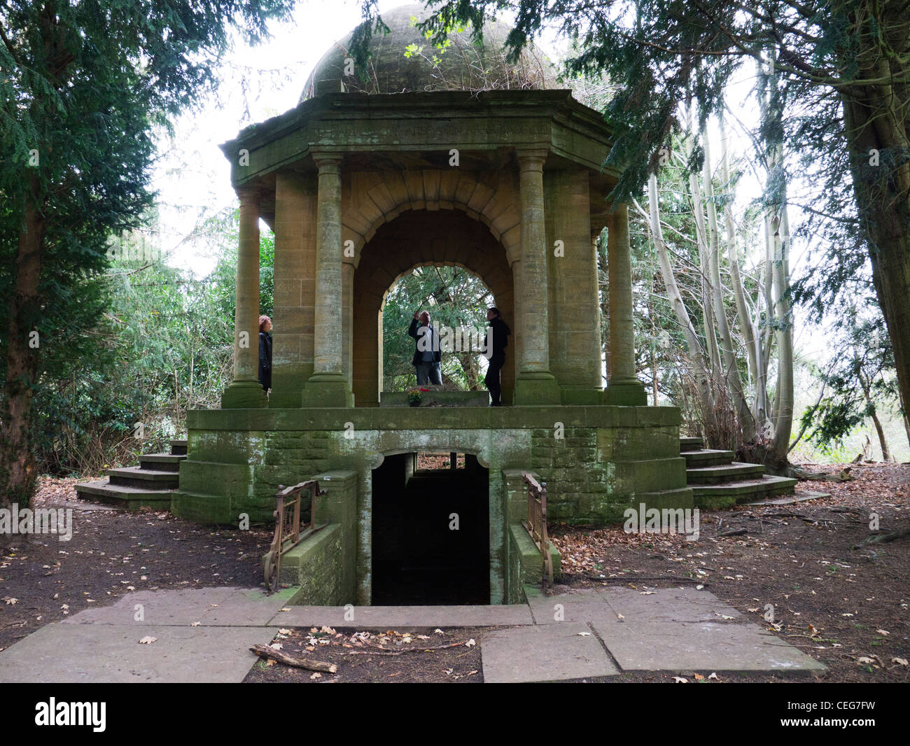 Bernhard Samuelson mausoleum on Semaphore Hill Elmbrdsge Surrey England Stock Photo