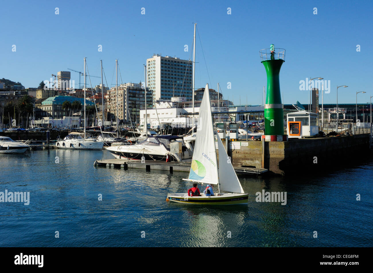 A Laxe docks and marina. Vigo, Galicia, Spain. Stock Photo