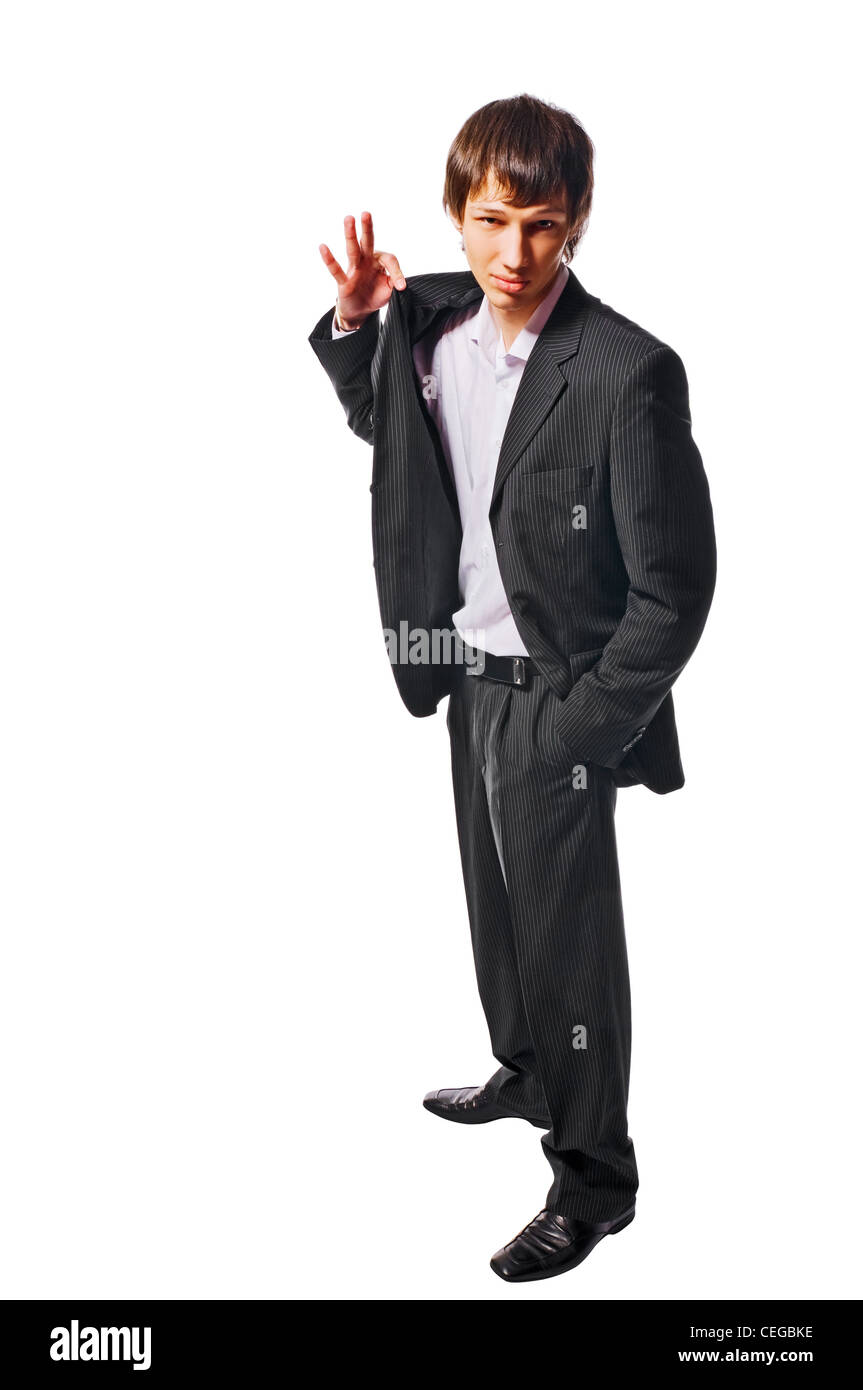 Man wearing business suit Cut Out Stock Images & Pictures - Alamy