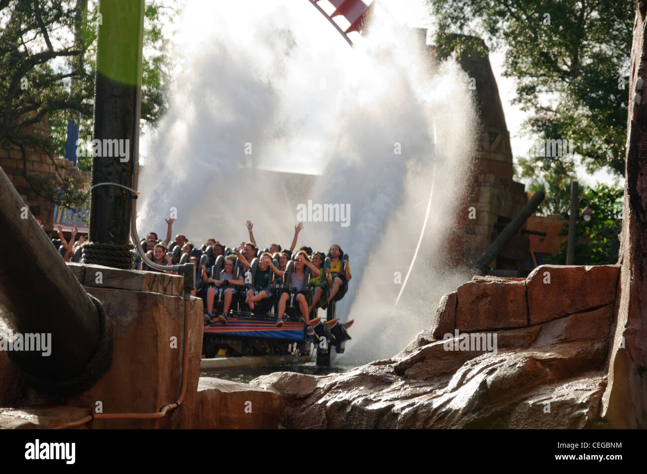 busch gardens tampa florida sheikra diving roller coaster Stock Photo