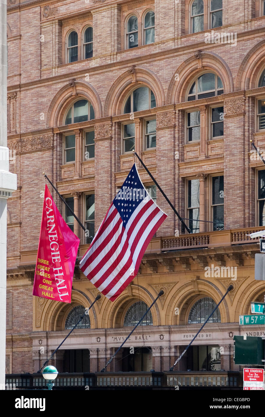 Carnegie Hall main front New York City Stock Photo