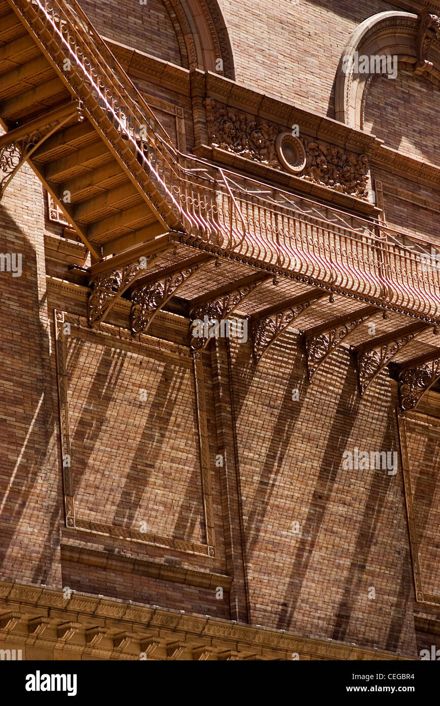 Carnegie Hall fire escape stairs detail New York City Stock Photo