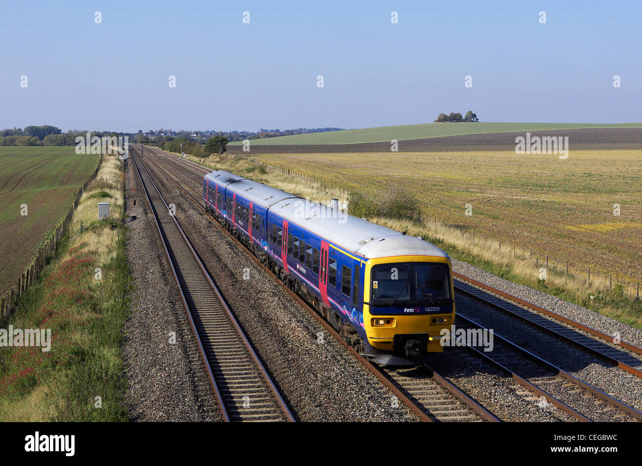 first great westerns 166220 passes through cholsey on the GWML working
