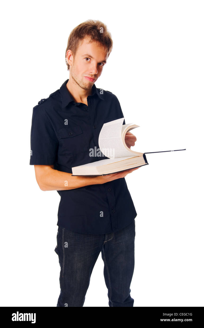 Young man isolated on white Stock Photo - Alamy