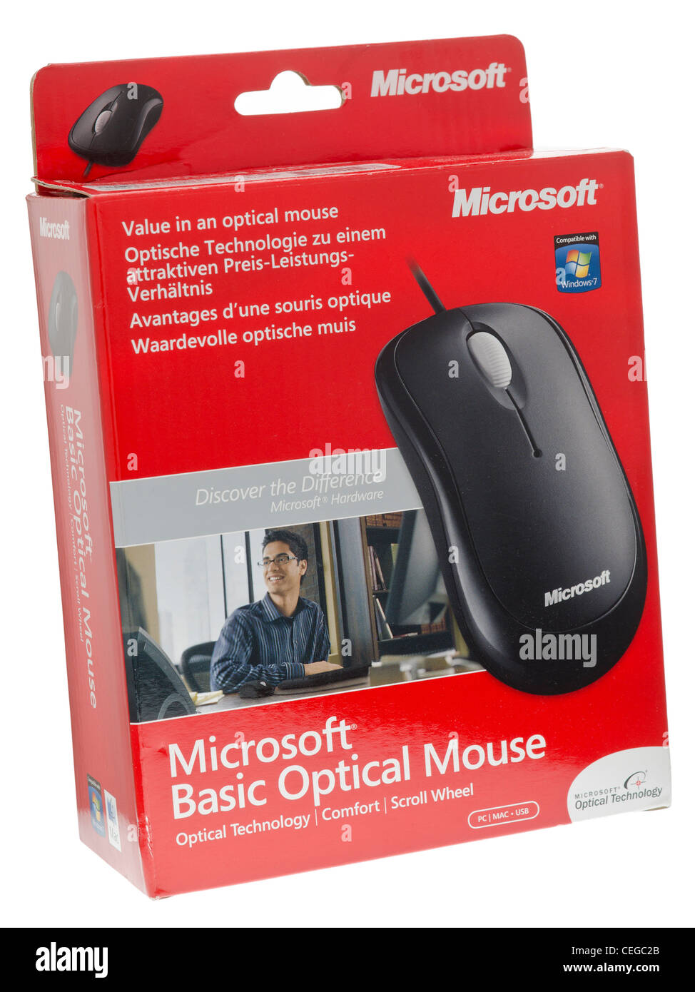 Microsoft Optical Mouse Stock Photo