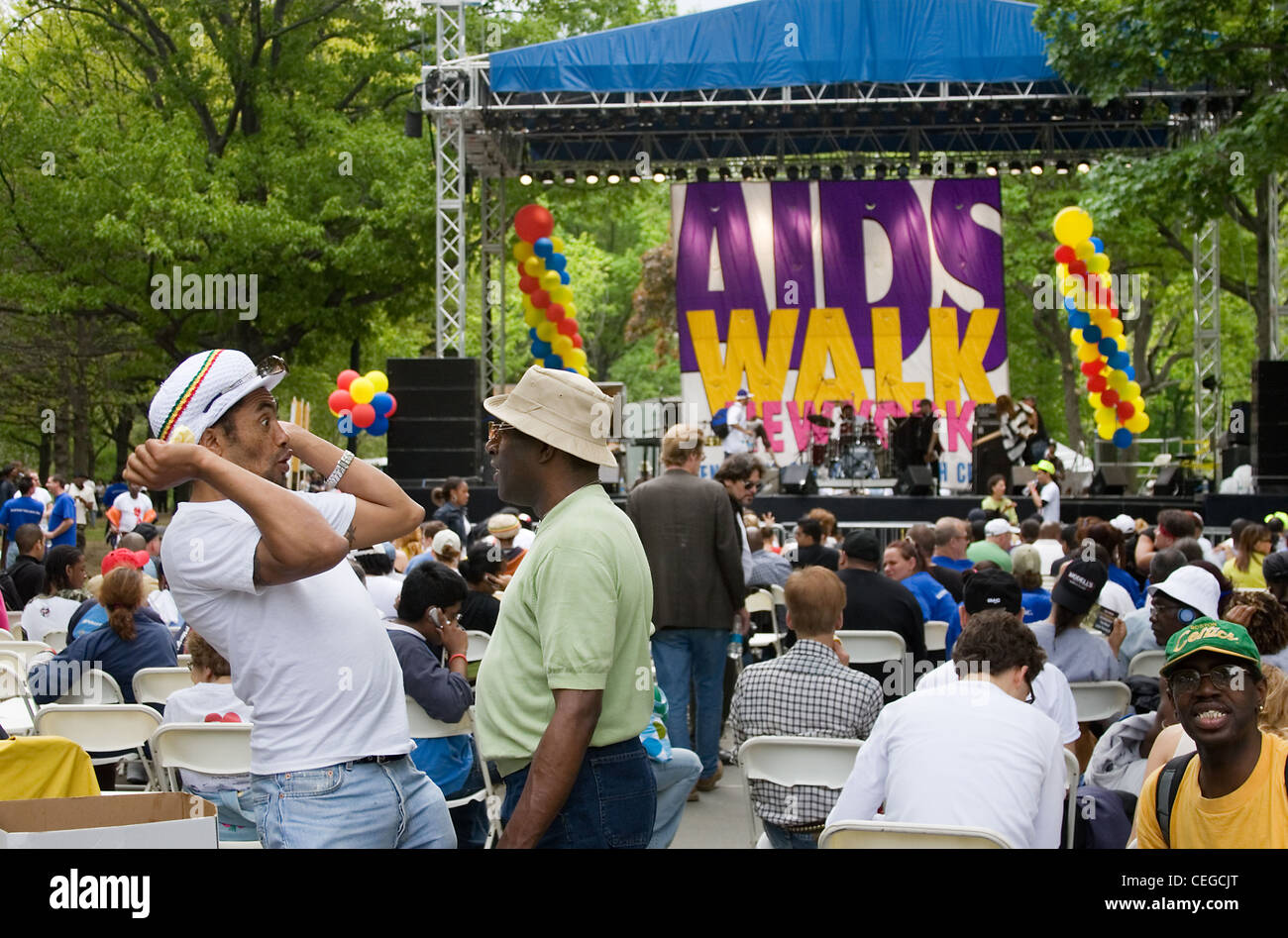 AIDS Walk rock festival day, New York City Stock Photo
