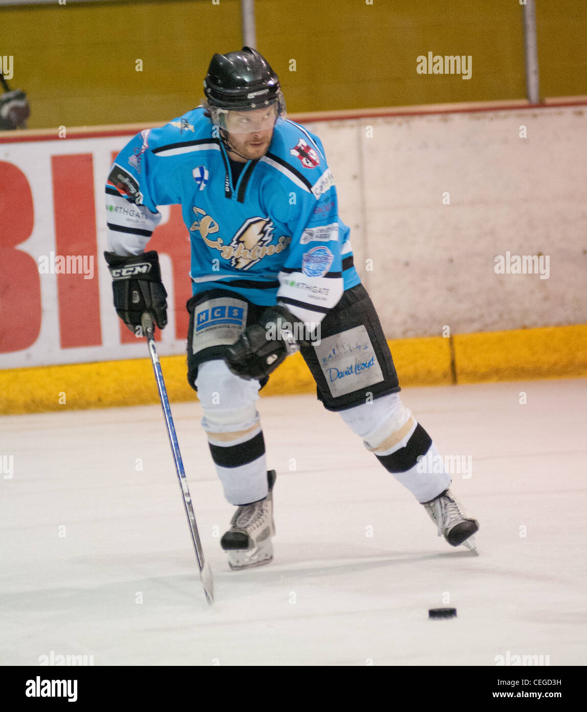 Milton Keynes Lightning ice hockey player Stock Photo Alamy
