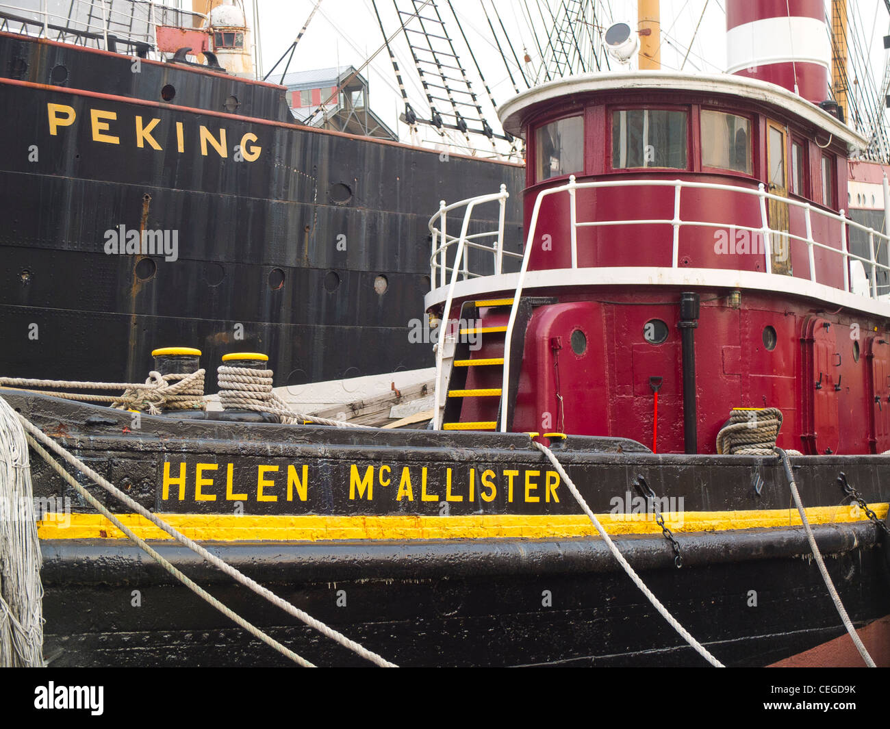 Peking ship at South Street Seaport Museum Stock Photo