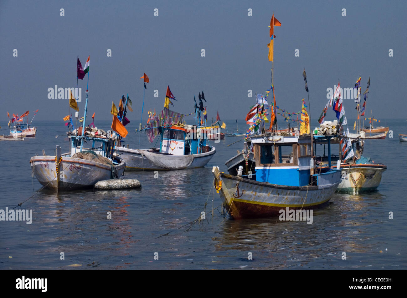 Fishing boats in Versova, a beach in the Mumbai suburb of Andheri