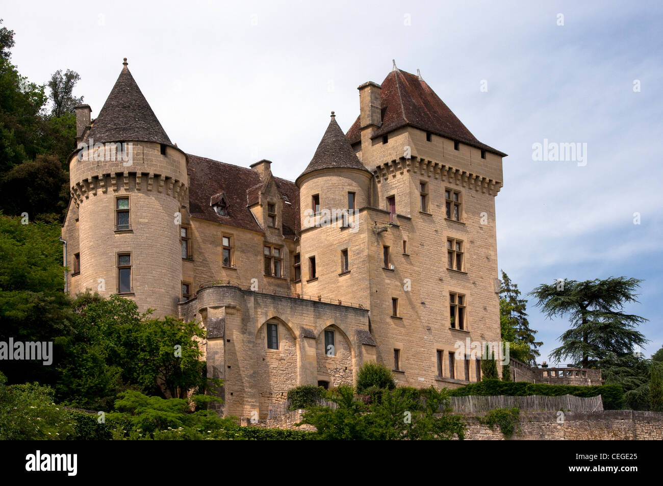 Chateau At La Roque Gageac Stock Photo Alamy