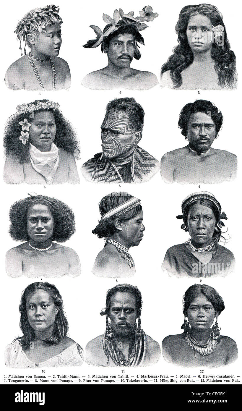 The peoples of Polynesia and Micronesia Stock Photo Alamy
