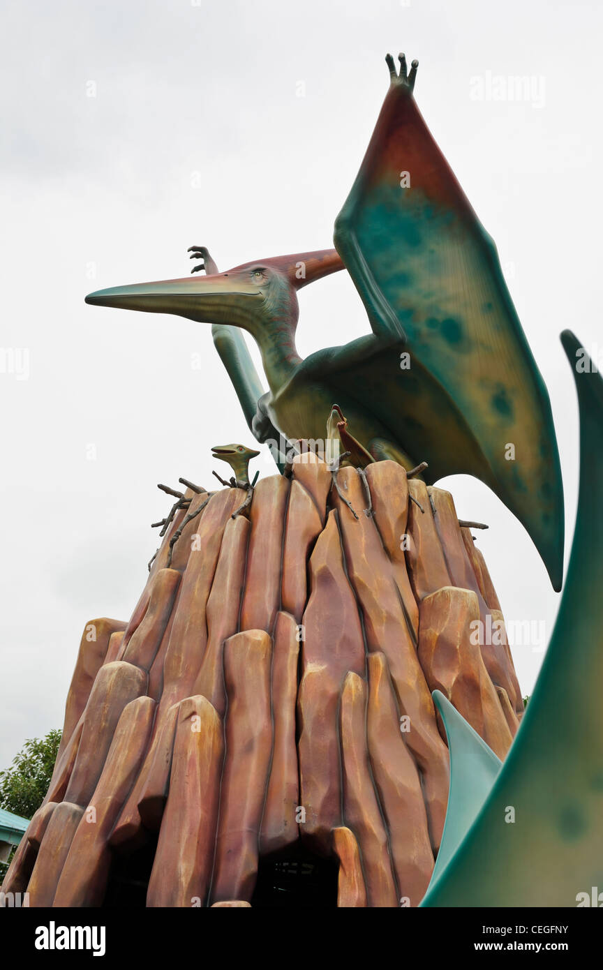 Pteranodon Statue, Lost World, Universal Studios, Singapore Stock Photo