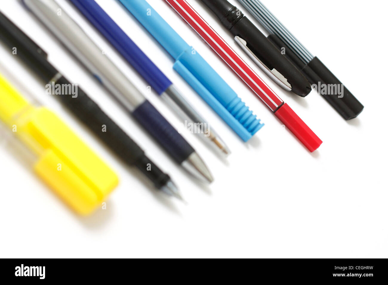 Different pens Stock Photo