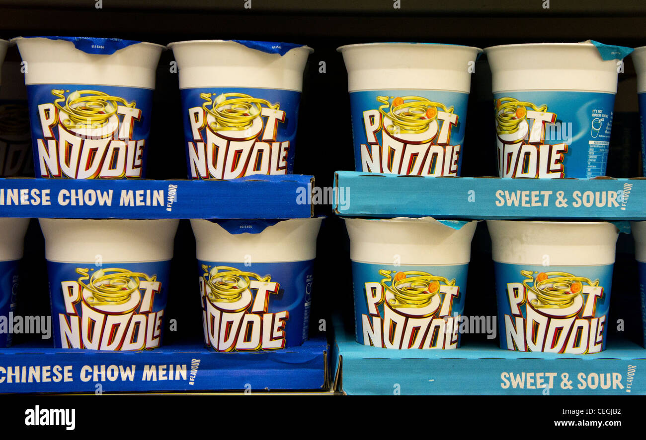 Golden Wonder Pot Noodles Stock Photo