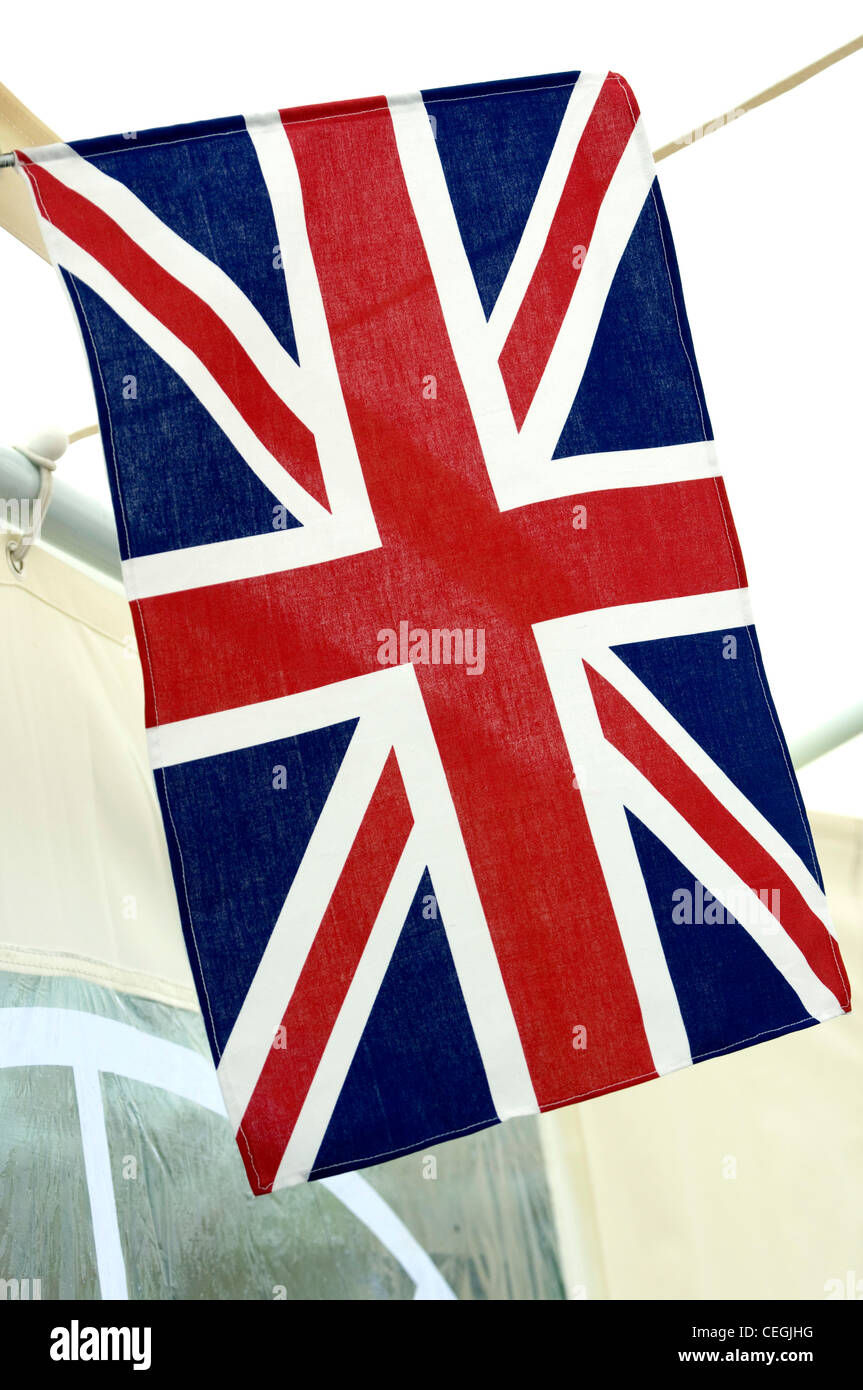 Red, white and blue, Union Jack flag, to celebrate the Diamond Jubilee, UK Stock Photo