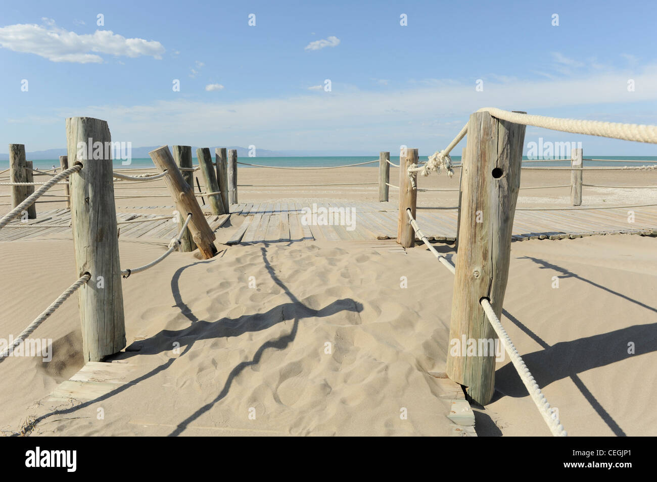Sandy Beach at Riumar, Deltebre, Spain Stock Photo