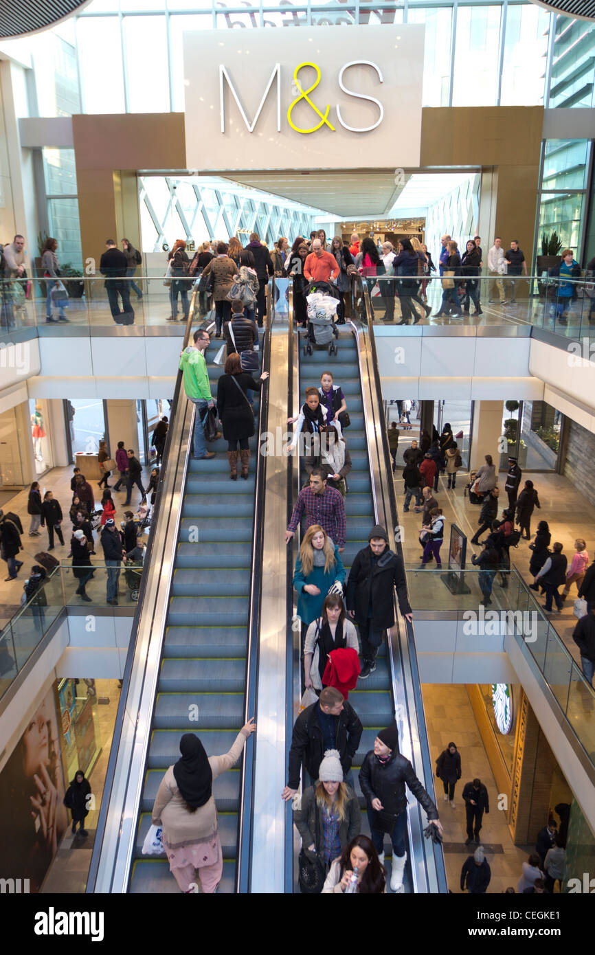 Westfield Stratford City Shopping Centre - Stratford - London Stock Photo