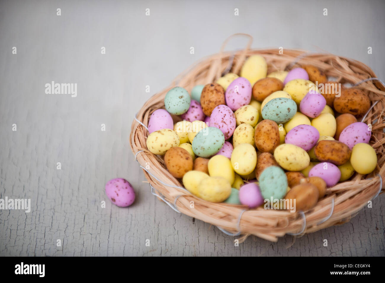 Candy Coated Chocolate Easter Eggs Stock Photo Alamy