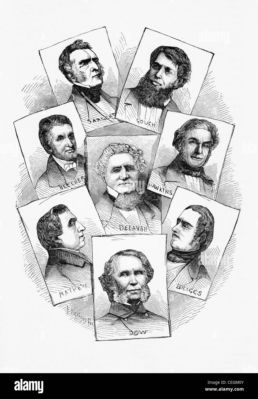 Among the Temperance advocates pictured here are John B. Gough and John