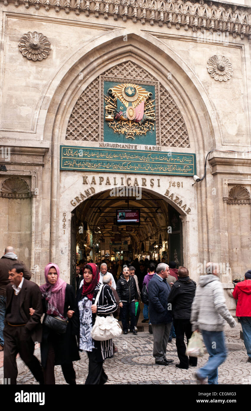 Nuruosmaniye Gate, Grand Bazaar, Beyazit, Istanbul, Turkey Stock Photo