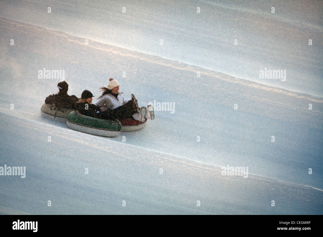 Snow Tubing, Whistler, Canada Stock Photo Alamy