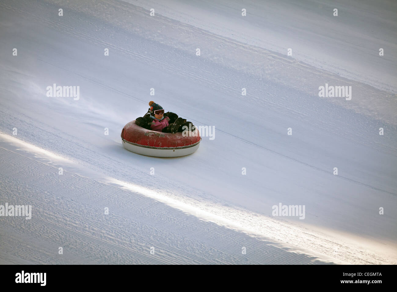 Snow Tubing, Whistler, Canada Stock Photo Alamy