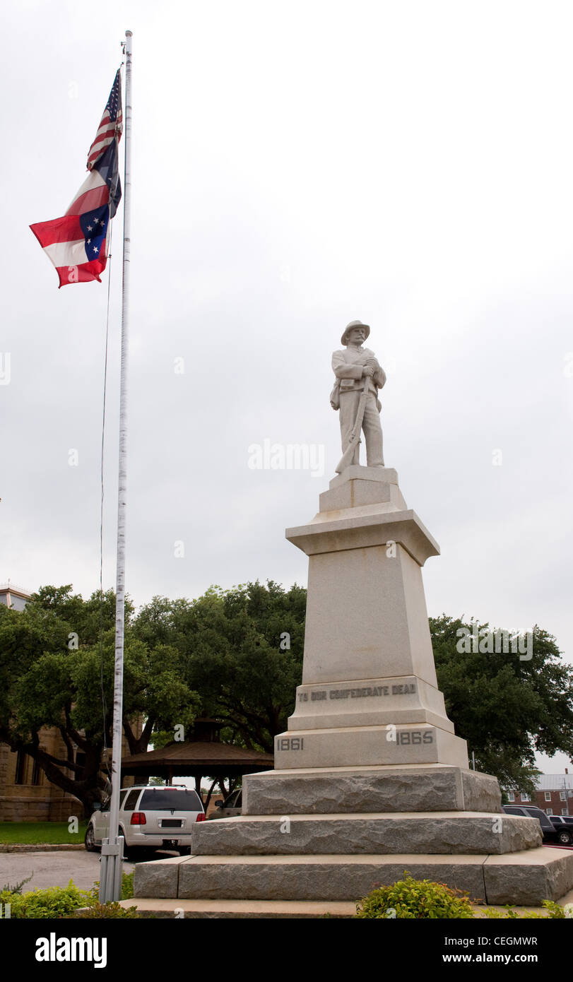 Memorial To Our Confederate Dead. Confederate soldier Statue Stock Photo