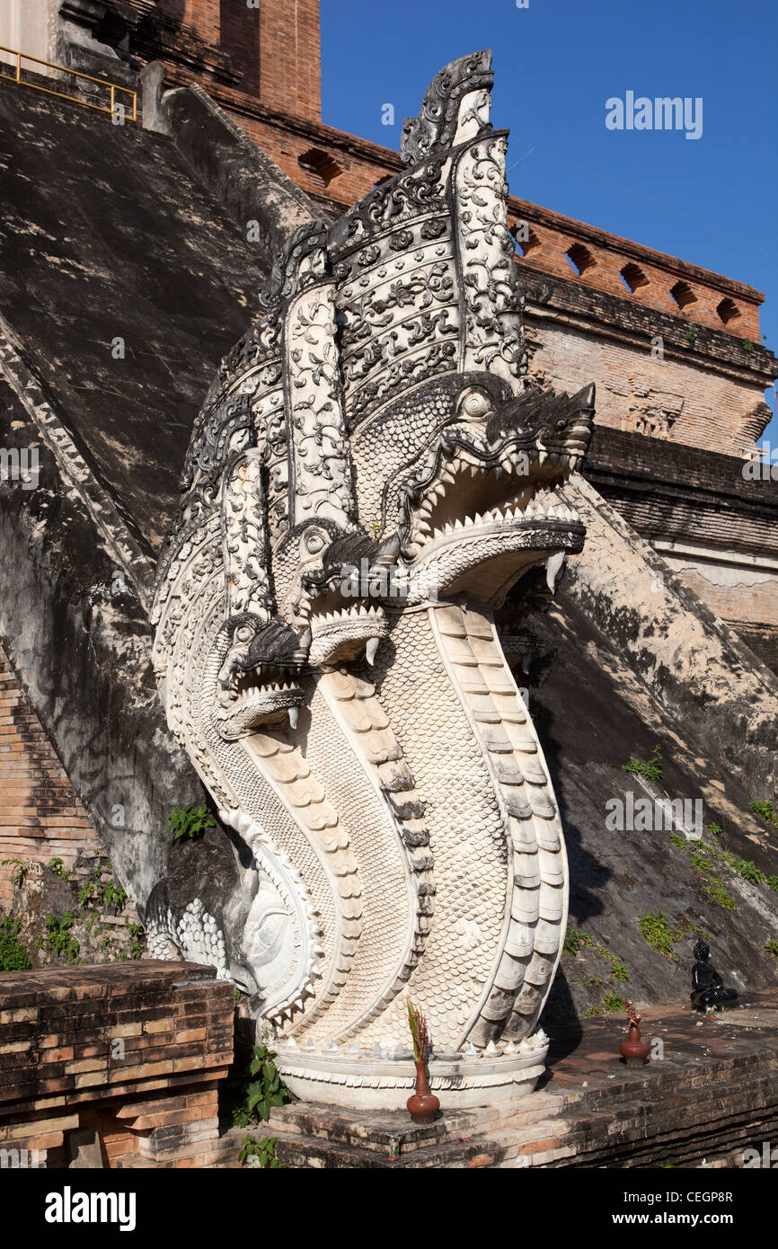 Wat Chedi Luang Temple Chiang Mai Stock Photo