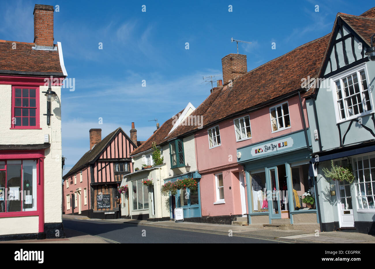Market Hill Woodbridge Suffolk England Stock Photo Alamy