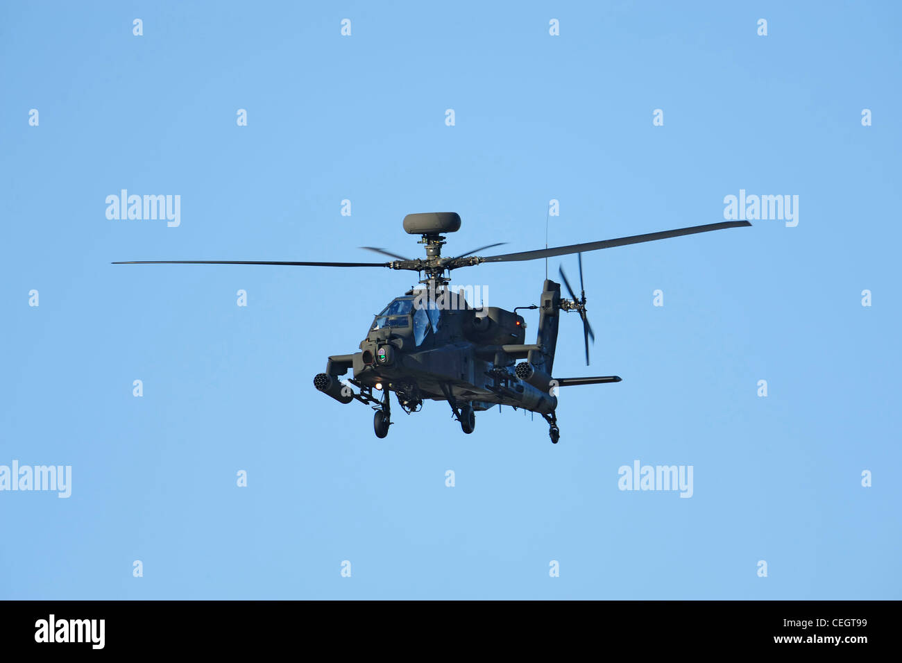 ah-64 apache helicopter gunship Stock Photo