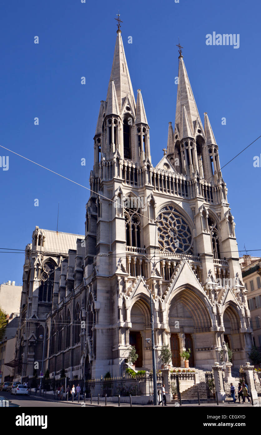 Cathedral Saint-Vincent-de-Paul, Marseille, France Stock Photo