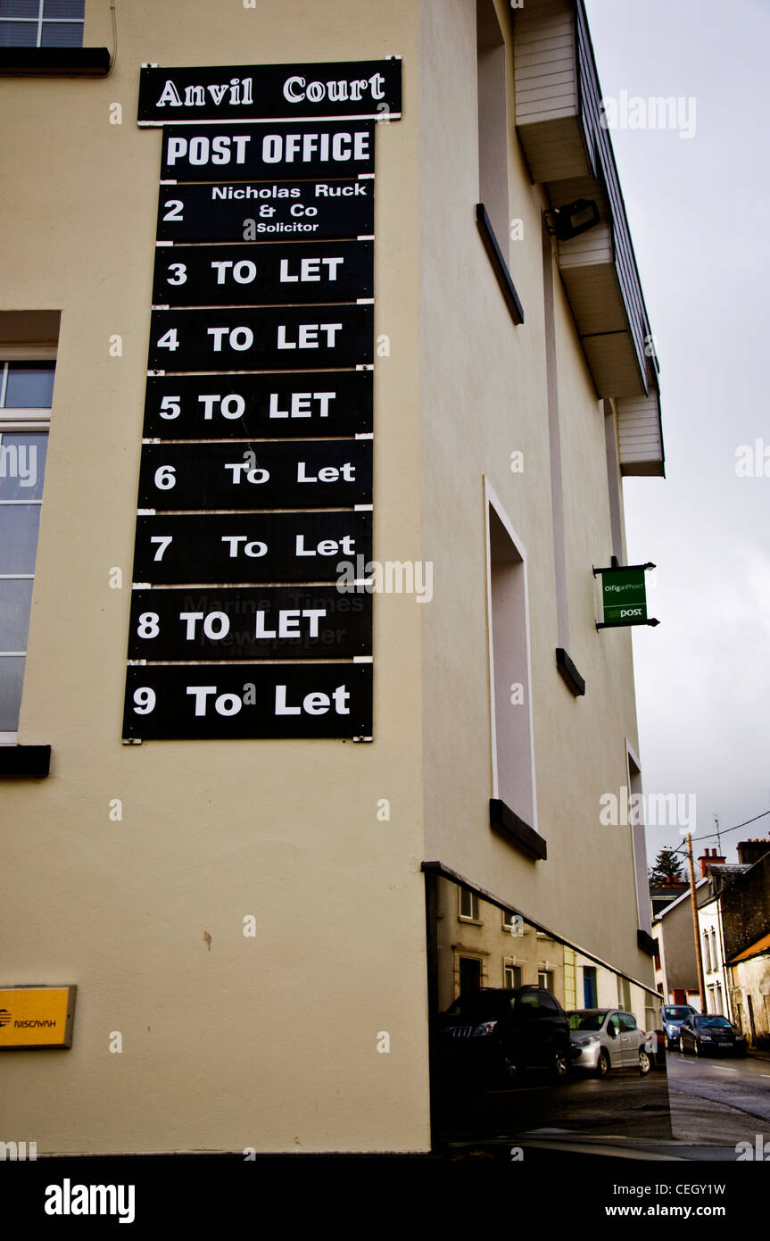 Empty office space to let in Killybegs County Donegal Stock Photo