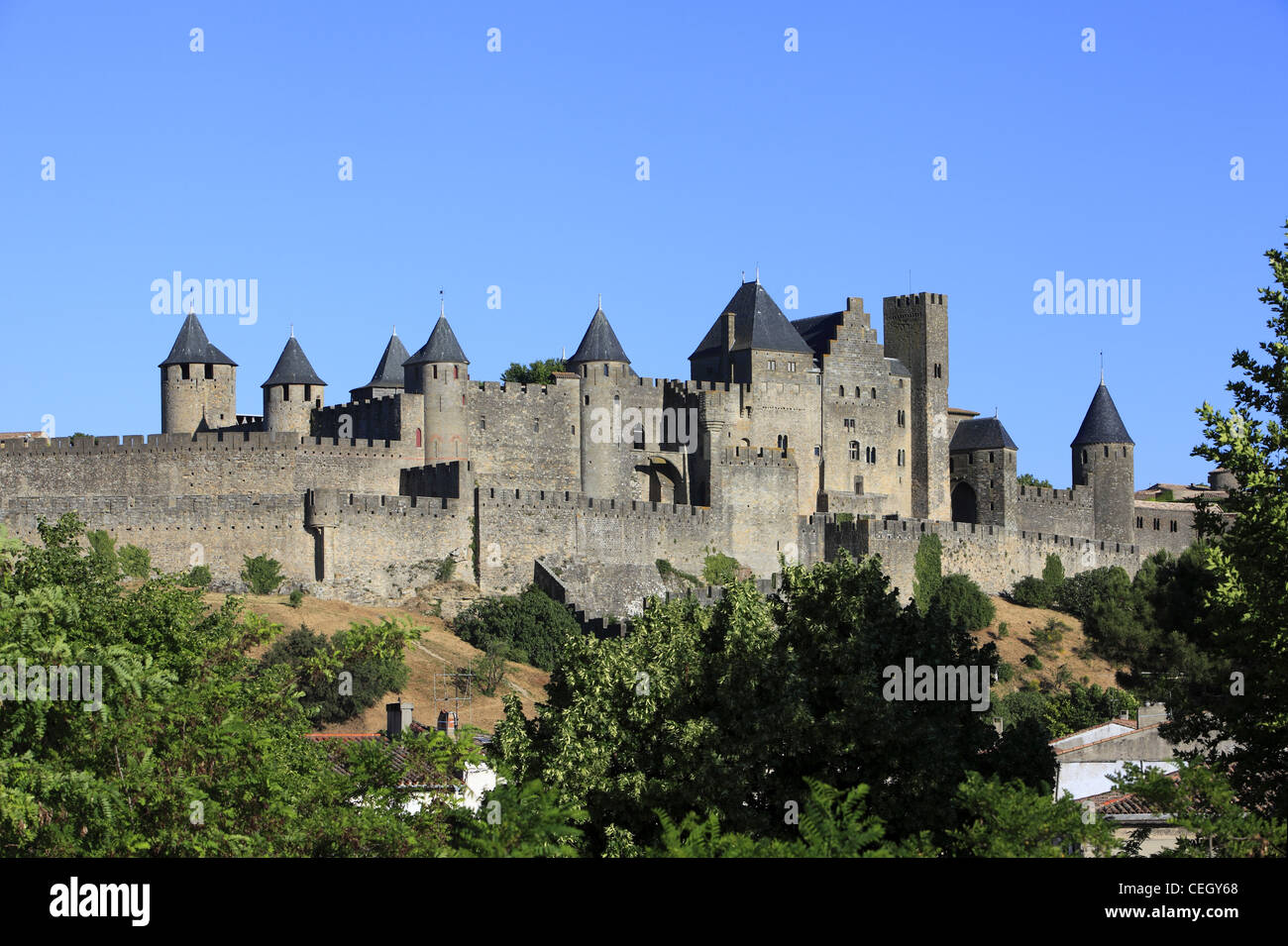 The medieval city of Carcassonne in France Stock Photo - Alamy