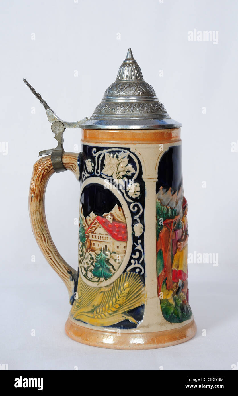 Stein drinking vessel. Made in West Germany Stock Photo