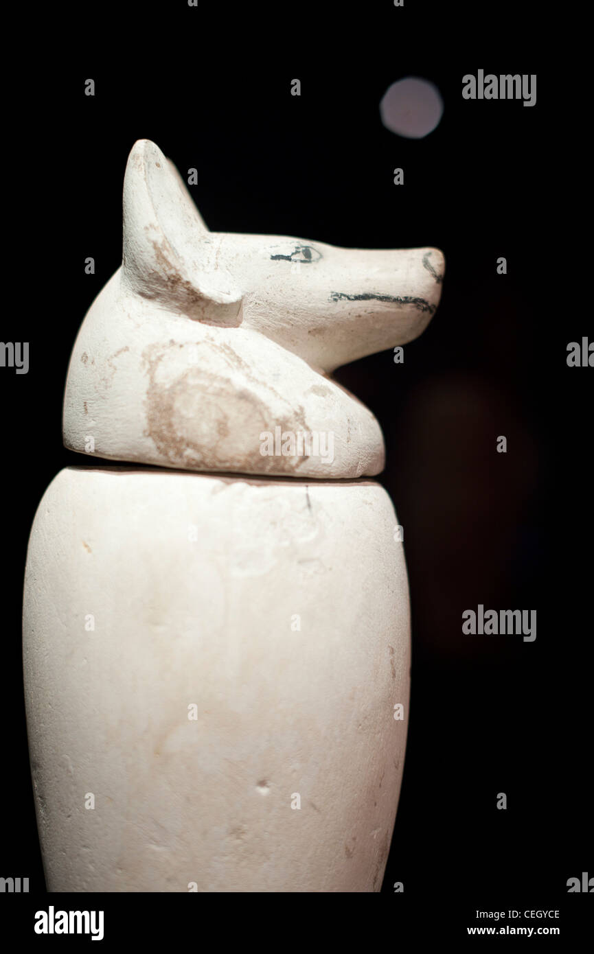 Egyptian, Canopic jar, mummy, funeral urn Stock Photo