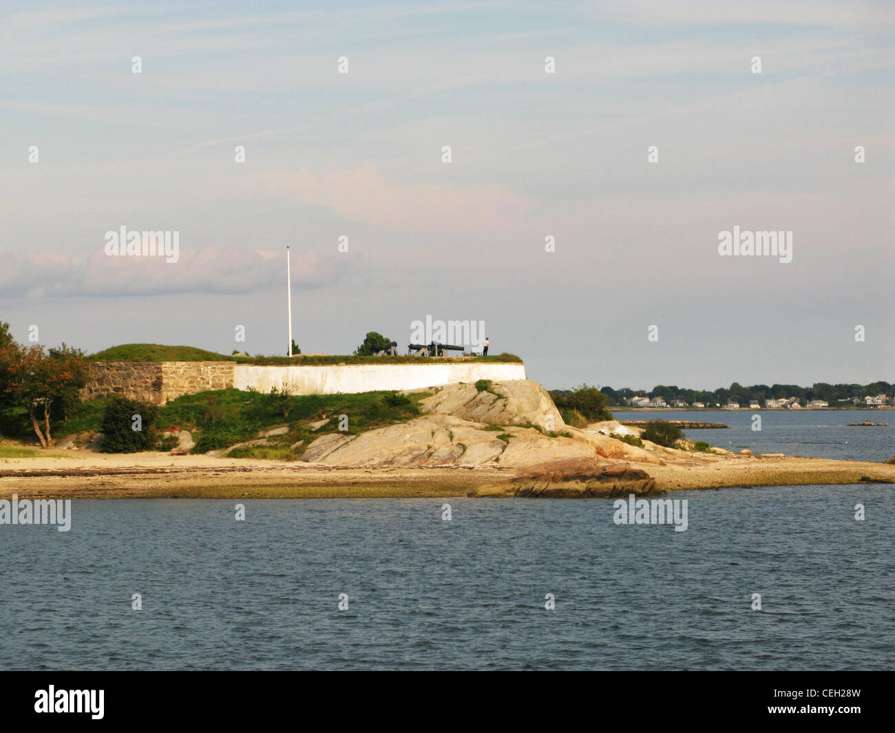 New Bedford, Massachusetts, Fort Rodman and Taber at the mouth of the